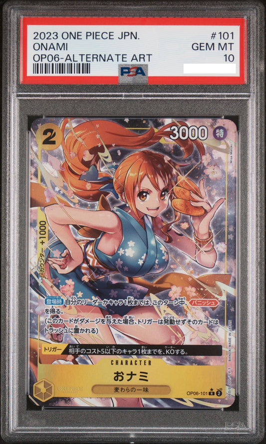 2023 ONE PIECE WINGS OF THE CAPTAIN OP06-101 ONAMI ALTERNATE ART